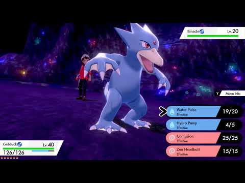Pokemon Sword   Water Move Attack   Water Pulse   Binacle vs Golduck