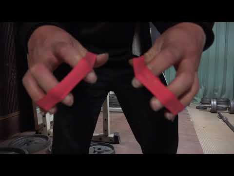 Expand your hand bands red 18 reps