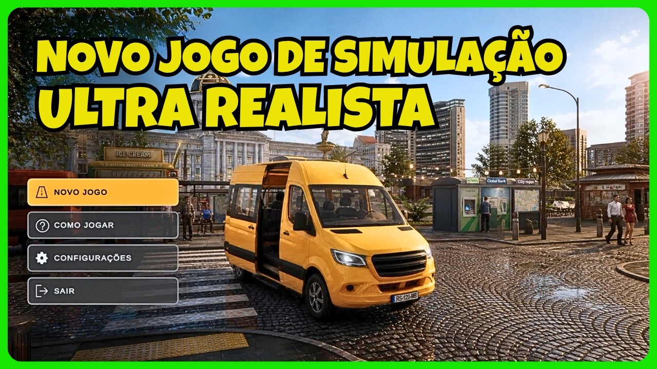🟢Novo Jogo Simulador | Minibus Simulator | Simulador de Micro Ônibus| Teste Full Demo PC| Review