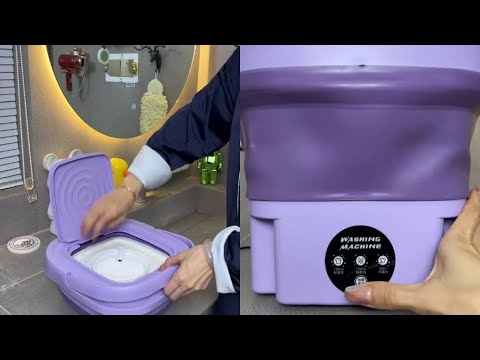Mini Folding Washing Machine Foldable Compact Small Automatic Cleaning Washer Portable Machine