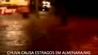 preview picture of video 'Chuva alaga ruas e causa transtornos em Almenara/MG - (Domingo, 07 de abril de 2013)'