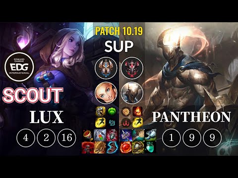 EDG Scout Lux vs Pantheon Sup - KR Patch 10.19
