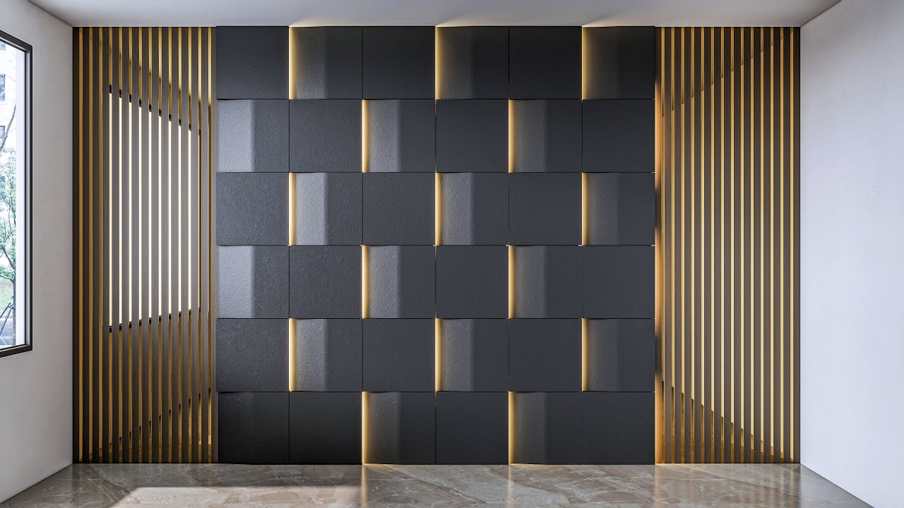 Декоративная настенная панель 3D настенная панель 3d панель 3D Модель