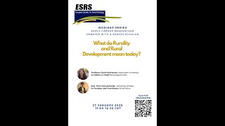 What Do Rurality and Rural Development Mean Today?