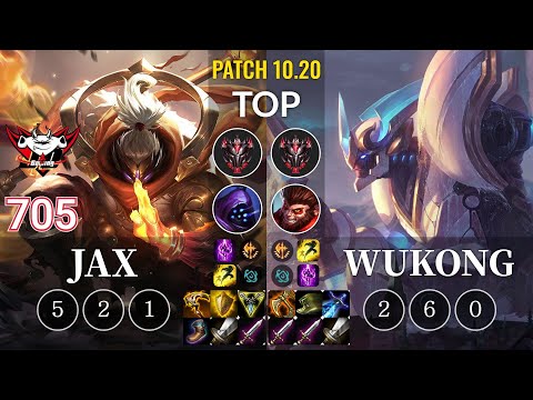 JDG 705 Jax vs Wukong Top - KR Patch 10.20