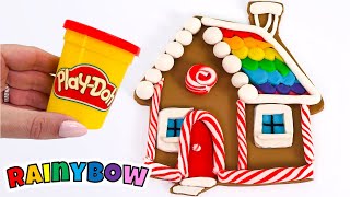 Create a Gingerbread House with Play Doh | Preschool Toddler Learning Video