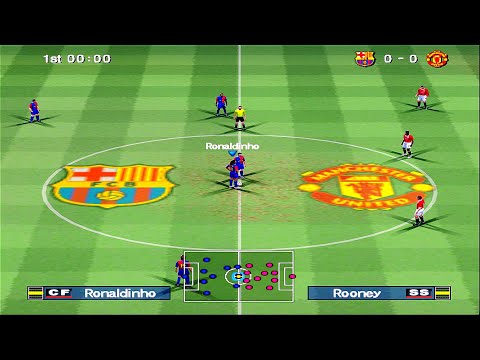 PES 6 - Barcelona vs Manchester United | PS2