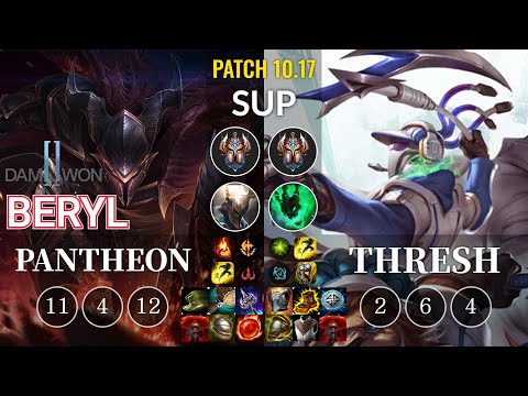 DWG BeryL Pantheon vs Thresh Sup - KR Patch 10.17