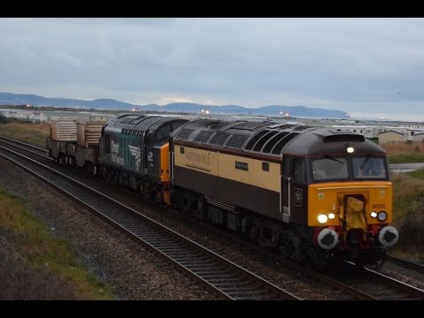 #590: [Flask] Northern Belle Class 57312 & 37716 pass Towyn (11/01/16)