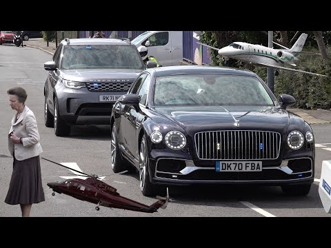 Princess Anne, royal helicopters, planes & motorcades in London 👑