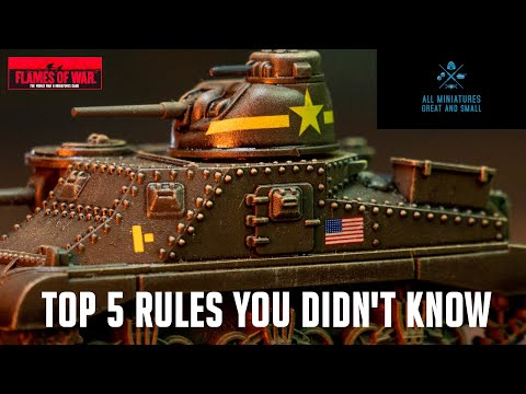 5 Rules you didn't know you didn't know for Flames of War