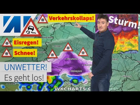 Alarmstufe ROT! Der Eisregen ist da: Verkehrsbehinderungen, Stromausfälle möglich! Bald 14 Grad?