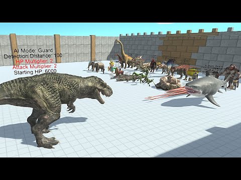 LEVEL 2 T REX VS BOSS & MINIBOSS - Animal Revolt Battle Simulator