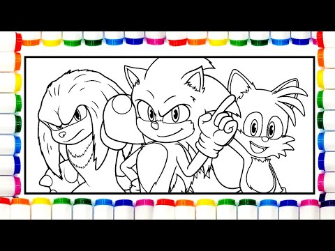 Sonic Team - Coloring Pages NEW Sonic 3 Tails,Knuckles Cartoon - On & On [NCS Release]