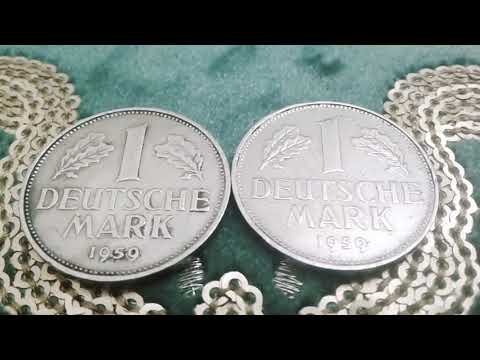 Worth Money for this Silver Currency West Germany Bundesrepublik Deutschland 1 Deutsche mark 1959
