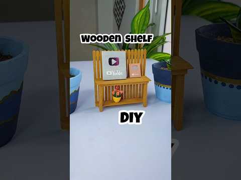 Galat-fehmi me Bna di Wooden Shelf #diy #craft #playbutton #youtube