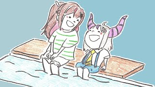 【手描き】あずラプ【AZKi/ラプラス・ダークネス/ホロライブ/切り抜き】