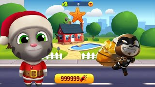 Talking Tom Gold Run android Gameplay - Santa Tom vs Roy Raccoon vs Sea Stars event