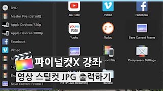 [파이널컷X] 영상 스틸컷 JPG 출력