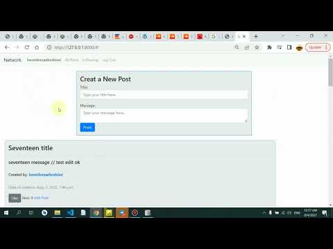 Creating a social network like Twitter with Python, Django and JavaScript
