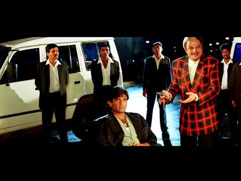 बीच सड़क सुनील शेट्टी ने दिखाई दुश्मनो को उनकी हैसियत, डर से कांपने लगे लोग - ज़बरदस्त सीन