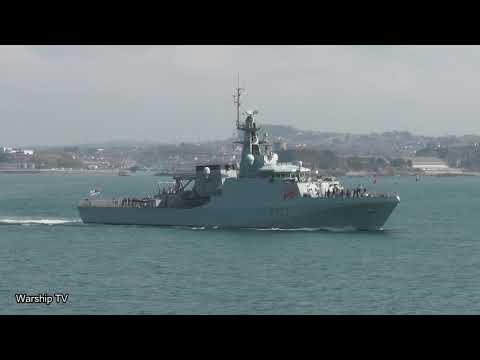 HMS TAMAR P233 ENTERS DEVONPORT NAVAL BASE AT DEVILS POINT - 23rd March 2021