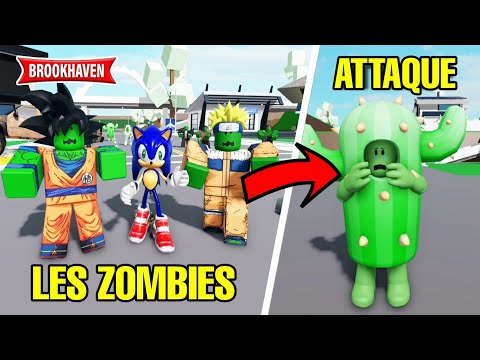 CACTUS ET L'ATTAQUE DES ZOMBIES SUR BROOKHAVEN ! (ÇA TOURNE MAL) ROBLOX - BROOKHAVEN RP