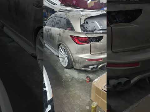 Infiniti fx35 transfomacion 😱😱😱 increíble 🫢 #infiniti #fx35 #nicecars #bluecar #vossenwheels