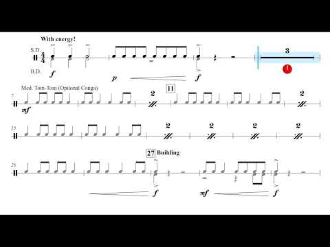 Furioso (Robert W. Smith) Percussion 1 Play Along