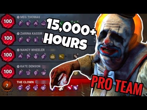 15,000+ HOUR P100 TEAM Vs my CLOWN | Dead by Daylight
