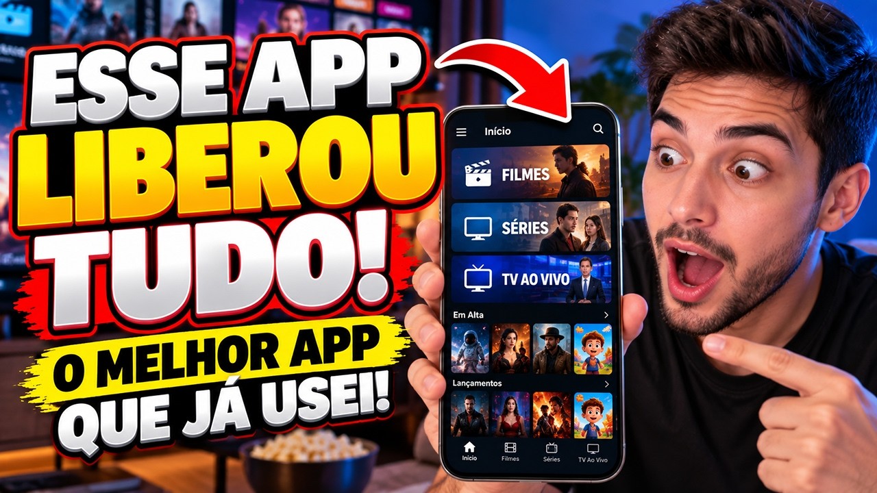 🚨 ESSE APP LIBEROU TUDO! FILMES, SÉRIES E TV AO VIVO EM UM SÓ LUGAR!