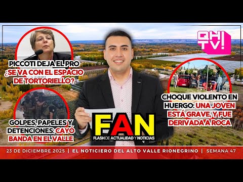 VIOLENTO CHOQUE en HUERGO: una JOVEN ESTÁ GRAVE / PICOTTI DEJA la BANCA del PRO | FAN 23/12 | QHtv!