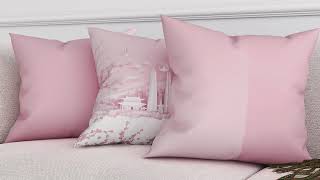 Декоративная подушка «939423» фиолетовый/сирень, фиолетовый — видео о товаре
