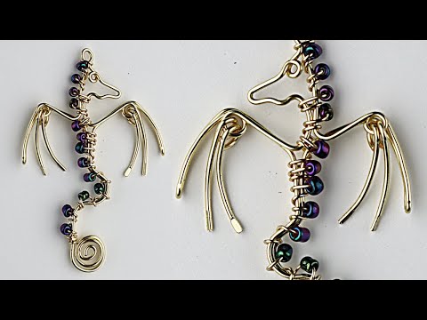 Beaded Wire Dragon Pendant Tutorial