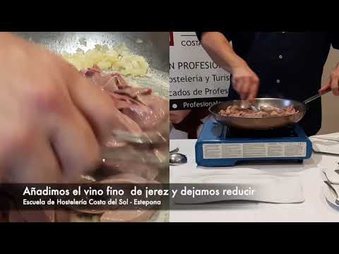 Riñones al Jerez Escuela de Hosteleria Costa del Sol.- Estepona