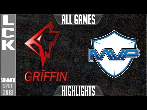 GRF vs MVP Highlights ALL GAMES | LCK Summer 2018 Week 6 Day 5 | Griffin vs MVP