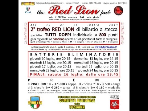 2° TROFEO RED LION   1° SEMIFINALE   GIACHETTI - FEDI   SABATO 26 LUGLIO 2014