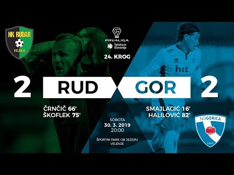 24.krog: Rudar - Gorica 2:2 ; Prva liga Telekom Slovenije 2018/2019