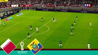 Qatar vs Ecuador | FIFA World Cup 2022 - Group (A) -Round 2 | Full Match Today  (pes)