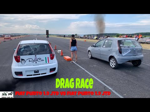 Fiat Punto 1.9 JTD vs Fiat Punto 1.9 JTD drag race 1/4 mile 🚦🚗 - 4K UHD