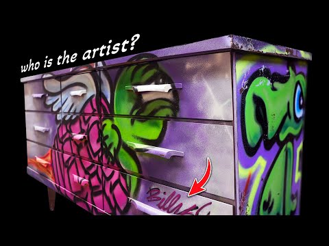 Satisfying Restoration of an MCM Dresser Covered in Graffiti