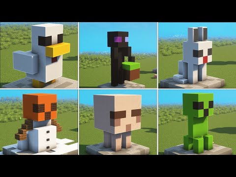 Minecraft Tutorial | Mini Mob Figures (Mini Statues)