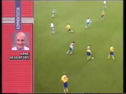 Eliminatorias Mundial 1994: Suecia 2-0 Bulgaria (07/10/1992). Narración en sueco.