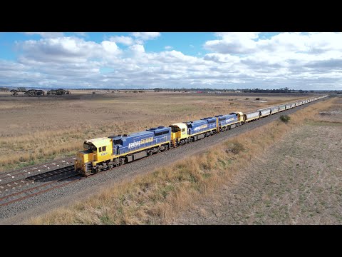 Broad Gauge Pacific National Grain Train With Triple XR's (13/4/2022) - PoathTV Australian Railways