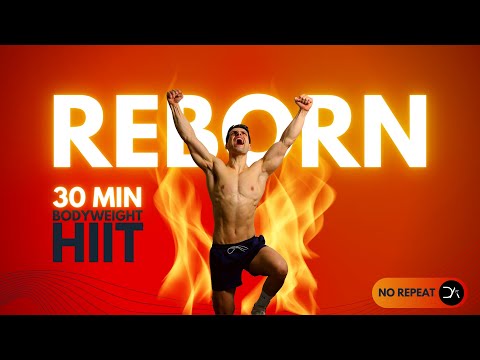 30 min FIRE Bodyweight HIIT | No Equipment No Repeat No Joke HIIT (🔥Burn Up to 500 Kcal🔥)