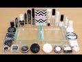 Black Vs White Mixing Makeup Eyeshadow Into Slime ASMR