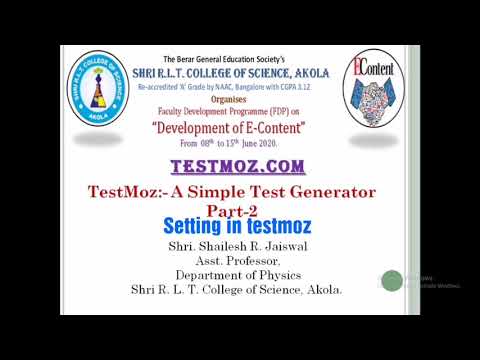 Testmoz- A simple test generator: part - 2: Settings in testmoz
