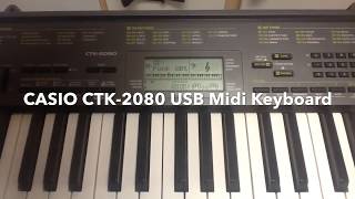 Video thumbnail for CASIO CTK-2080 USB Midi Music Keyboard - 61 Key Piano by MR. SILVARADO