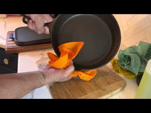 The EASIEST and most EFFICIENT way to season your Cast Iron Cookware!