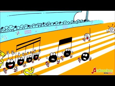 CANCIÓN CON PICTOGRAMAS: La carrera de las figuras musicales.